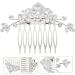 Beaupretty Bride Wedding Hair Comb bangs flower side rhinestone hair bridal side for women crystal rhinestones bridal hair combs for wedding decorate lace aluminum alloy Pearl Hair Comb - Buy Online on GoSupps.com