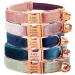 Cat Collar Personalised with Name Tag and Phone Number Engraved for Kitten Puppy (Velvet Rose Gold)