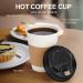 FIFWVGP 12 oz Disposable Coffee Cups with Lids - 100 Pack | Sleeves, Stir Straws | To Go Hot Cups for Tea, Coffee, Hot Chocolate - Buy Online on GoSupps.com