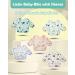 Lictin Waterproof Baby Bibs with Sleeves 5 Pcs - Unisex Feeding Apron for Infant Toddler 0-2 Years - Cute Cartoon Design - Multicolor - Buy Online on GoSupps.com
