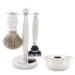 JAG Shaving Razor Set - 4 -piece shaving set - Jag's Lee Range - Super Dachshaar Razor brush - 5 edge of the razor blades Razor plane - shaving bowl - shaving stand - ivory gift set
