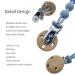 Baeymonkay Pacifier Clip Set - Silicone Cord Leashes with Woodern Clips | 2 Pack Teething Toy Holder for Baby Boy Girl | Food Grade Silicone | 0-3 Months Straps - Buy Online on GoSupps.com