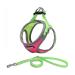 Doramio dog harness Small dogs with a leash step-in dishes reflective breathable breast tableware Anti train safety harness Cat harrying for small dogs cats (XXS rose red) XXS rose red