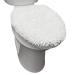SoHome Spa Step Luxury Plush Chenille Shag Machine Washable Ultra Soft Standard Toilet Lid Cover 18.5"x19.6" White 18.5" x 19.6" White