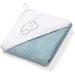 Hooded Towel with Embroidered Name - 100% Cotton Blue Clouds - 76x76 cm - Perfect Gift for Kids - Buy Online on GoSupps.com