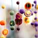 Glaciart One Felt Pom Poms Wool Balls - 240 Pcs - Handmade Felted - 4 Sizes - 60 Colors - for Felting & Garland - Buy Online on GoSupps.com