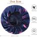 2 Pack Satin Bonnet Set for Curly Hair - Deep Ocean & Black | Women's Silk Sleep Cap & Hair Wrap - Buy Online on GoSupps.com
