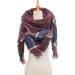 High-Quality Ladies Warm Poncho Cape & Triangle Scarf - Autumn Winter Must-Have in Wine - Buy Online on GoSupps.com