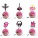 18pcs Pink Rock and Roll Cupcake Toppers for Girls Women Rock Roll Rockstar Party Decorations Supplies Guitar Microphone Music 80s Cake Decorations - Buy Online on GoSupps.com