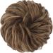 FESHFEN Messy Bun Scrunchie Hair Piece | Synthetic Updo Hairpiece Light Ash Brown Mixed Golden Brown - Buy Online on GoSupps.com