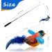 Tohdnc Interactive Cat Bird Toy with Stick - Simulation Flying Birds for Indoor Kittens - Engaging Spring-Loaded Play - Buy Online on GoSupps.com