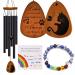 SHOW-YA Cat Memorial Gifts Wind Chimes,Cat Loss Sympathy Gifts to Honor and Remember Cat,Pet Memorial Gifts for Cat Lovers with 7 Chakra Rainbow Bridge Bracelet,28 inches