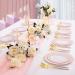 90 Piece Gold Plastic Silverware Set with Pink Handles - Perfect for Parties and Weddings - Buy Online on GoSupps.com