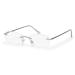 Filtral borderless reading glasses / frameless unisex reading aid with spring brackets for women and men in silver matt / + 1.50 dpt.F4538356 +1.50 diopters (1 -pack) silver matt