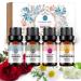 Essential Oils Set - Top 4 for Diffusers Candle Making Scents Fragrance Aromatherapy Gifts - Rose Jasmine Sandalwood Chamomile (10mL)