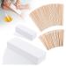 250pcs wax strip paper Waxing kit with stripes paper non-woven waxing paper stripes waxing spatula wooden wax stripes and sticks wax strip body hair facial removal wax paper + stick