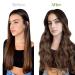 DOORES Clip in Human Hair Extensions 18 Inch Balayage Dark Brown to Chestnut Brown - 5pcs 70g | Natural Straight Hair Extensions - Buy Online on GoSupps.com