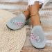 Buy XTZYGLFD Women's Summer Sandals - Embroidered Breathable Comfortable Flat Leisure Shoes in Black & Gray Elegant Wedge Heel Perfect for UK Size 5 - Buy Online on GoSupps.com