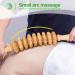 Wood Therapy Massage Roller for Muscle Relaxation and Lymphatic Drainage - Comfortable Handle Design - 100% Natural Wood - Buy Online on GoSupps.com