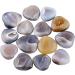 Nupuyai Agate Geode Heart Palm Worry Stone - Chakra Reiki Healing Crystal for Home Decoration - Natural Colour - 50mm - Buy Online on GoSupps.com