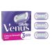 Gillette Venus Deluxe Smooth Swirl X3 Blade Refills, For Women, 5 Blades, Blue, 3 Count (Pack of 1)