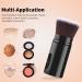 Falliny Retractable Kabuki Makeup Brush - Portable Powder & Liquid Foundation Brush for Travel - Small Black Face Brush with Cover - Buy Online on GoSupps.com