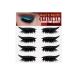 zalati False Eyeliner & Eyelashes Sticker 4 Pair Reusable Small Adhesive Sticker with Shine for Girls Halloween Makeup - Black