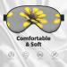 SSIMOO Yellow Gray Flower Soft Sleep Eye Mask | Breathable Female Eye Patch for Travel & Relaxation | Comfortable Black Design - Buy Online on GoSupps.com