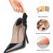 4 Pairs Antislip Gel Heel Pads Inserts - Comfort & Stability for Oversized Shoes | Breathe Easy Black - Buy Online on GoSupps.com