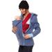 HAPPY MAMA Maternity Fleece Hoodie Duo Top Carrier Baby Holder 8-10 Blue - Buy Online on GoSupps.com