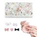 400 Pieces of Nail Decorations with 1 Storage Box 3D Nail Art Pearls Butterflies Bow Ties Gemstones in Various Shapes DIY Nail Accessories Nail Craft Decorations