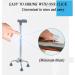 Adjustable Lightweight 4-Legged Base Portable Crutches Walker The Elderly Crutches Lightweight Professional Walking Sticks Fashionable Innovate - Buy Online on GoSupps.com