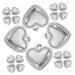 TEHAUX 100pcs valentine heart charms jewelry making heart charms heart charms for bracelet making crafts heart charms DIY heart charms heart bracelet charms Gasket Stainless steel loose