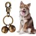 IRYNA 1 Pair Copper Cat & Dog Bell Extra Loud Pet Bell Durable Brass Bells Pet Tracker for Pets Collar Charm Pendant Bells with Swivel Lobster Clasp