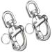 Five Oceans Swivel Eye Snap Shackle Quick Release Bail Rigging for Sailing Boat, 316 Marine-Grade Stainless Steel Clip Carabiner Hook 2 3/4" - 2-PACK