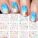 Firot Summer Ocean Nail Stickers Nail Art Water Transfer Decals Summer Nail Art Supplies Ocean Design Sticker Acrylic Nails Mixed Shapes Nail Ocean Shell Starfish Sea Animals 12 Sheets  12 Piece Set