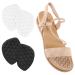 2 Pairs Metatarsal Pads Women Anti-Slip High Heel Inserts Massaging Dot Ball of Foot Cushions One Size Fits All (Black+Transparent)