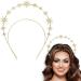 WLLHYF Halo Crown Gold Rhinestone Goddess Headband for Women - Perfect for Bridal, Wedding, Cosplay & Parties - Buy Online on GoSupps.com