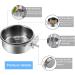 Amfrar 2 Pieces Stainless Steel Bird Feeding Bowls with Holder - 12cm Hanging Bird Bowls for Parrots Small Animals & Bird Cages - Buy Online on GoSupps.com