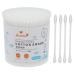 HOMEFOX Cotton Swabs Precision Pointed - 200 Count Pointy Organic Cotton Buds Double Side Tightly Wrapped Cotton Tips Paper Stick Soft Gentle Chlorine-Free Cruelty-Free, Pointy & Round (White) 200 Count White