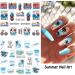12PCS Summer Coconut Palm Tree Nail Art Stickers - Water Transfer Decals for Beach Designs - DIY Manicure Tips - Buy Online on GoSupps.com