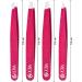 OCBA 4-Pack Pink Eyebrow Tweezers for Women & Men | Precision Stainless Steel Hair Removal Tools - Buy Online on GoSupps.com