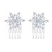 EVER FAITH Snowflake Hair Comb Sparkly Rhinestone Crystal Christmas Hairpiece Snowflake Hiar Accessories for Women Girls 1 Pair Clear