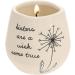 Pavilion Gift Company Plain Dandelion Sisters are a Wish Come True Yellow Ceramic Soy Serenity Scented Candle 77113