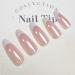 French Tip Press on Nails - Medium Almond Chrome False Nails Long Glossy Full Cover 24 Pcs - Cute Acrylic Stick-ons for Women - Buy Online on GoSupps.com