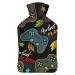 Colorful Game Player Hot Water Bottle With Cover Plush Bed Bottle Hand Warmer For Adults And Children 26.5X15.3cm