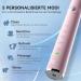 JTF Electric Toothbrush - 6 Brush Heads Travel Case Wireless Fast Charging Smart Timer 5 Modes - Ideal Mother's Day Gift in Pink - Buy Online on GoSupps.com
