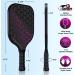 Pickleball Set of 2 Paddles with 4 Balls, Case, Bag, Retriever | Lightweight Pickleball Paddle Set for Adults, Kids, Beginners & Intermediates - Fiberglass Classic Hex Pink Blue - Buy Online on GoSupps.com