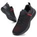 HECODI Wide running shoes men damping street running shoes comfortable breathable indoor jogging shoes slippery sneakers 40 EU far red