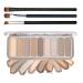 9 Colors Eyeshadow Palette Matte Blendable Eyeshadow Makeup Palettes with Brush Make Up Gift Kit Long Wearing Waterproof Highly Pigmented Brown Nude Smoky Brown Eye Shadow Palettes
